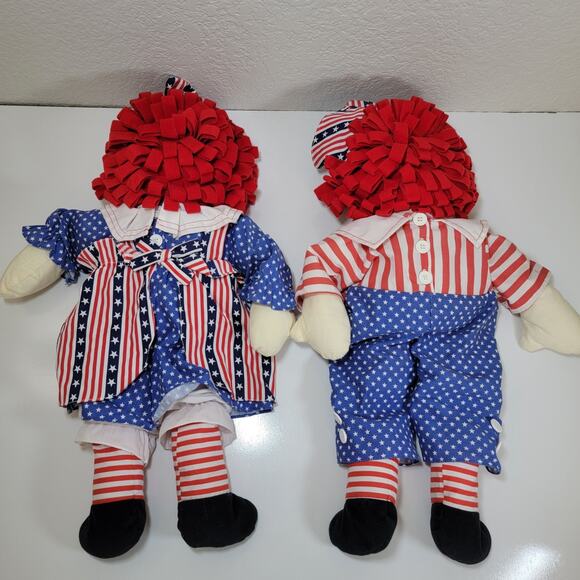 Applause Raggedy Ann and Andy Dolls Set Stars and Stripes 1998 HSN Limited 5000 - Picture 5 of 12